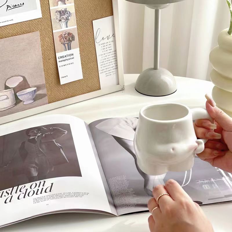 Ceramic 320ml Pinch Belly Mug by HitMyNeed