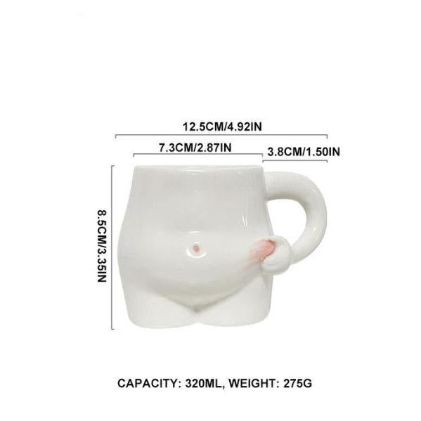 Ceramic 320ml Pinch Belly Mug by HitMyNeed
