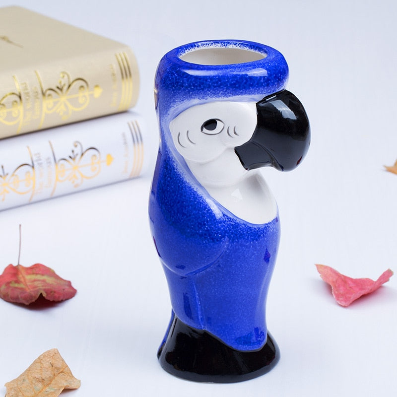 Ceramic 550ml Tiki Parrot Cocktail Mug by HitMyNeed