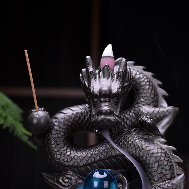 Ceramic Backflow Dragon Incense Holder by HitMyNeed