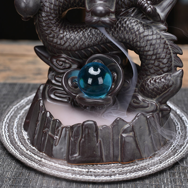 Ceramic Backflow Dragon Incense Holder by HitMyNeed