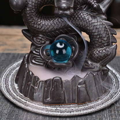 Ceramic Backflow Dragon Incense Holder by HitMyNeed