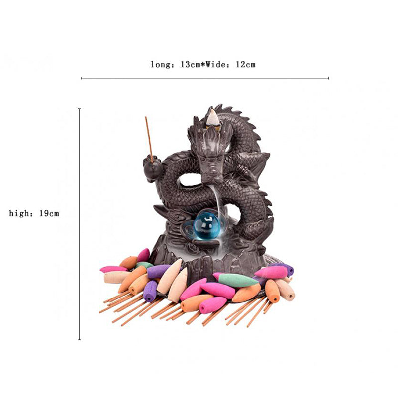 Ceramic Backflow Dragon Incense Holder by HitMyNeed