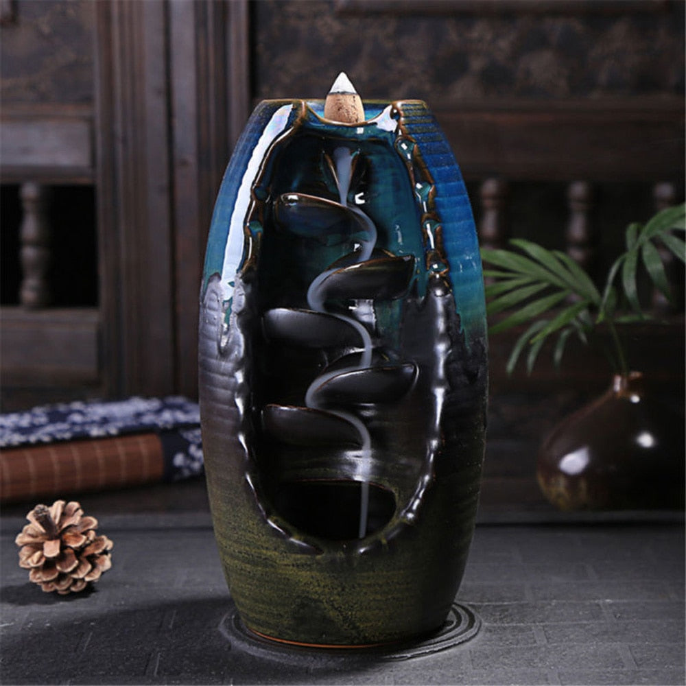 Ceramic Backflow Incense Stick Holder Burner by HitMyNeed