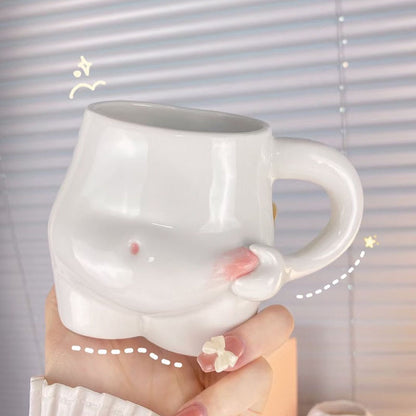 Ceramic Belly Mug Coffee Cup 330ml by HitMyNeed