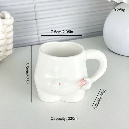 Ceramic Belly Mug Coffee Cup 330ml by HitMyNeed