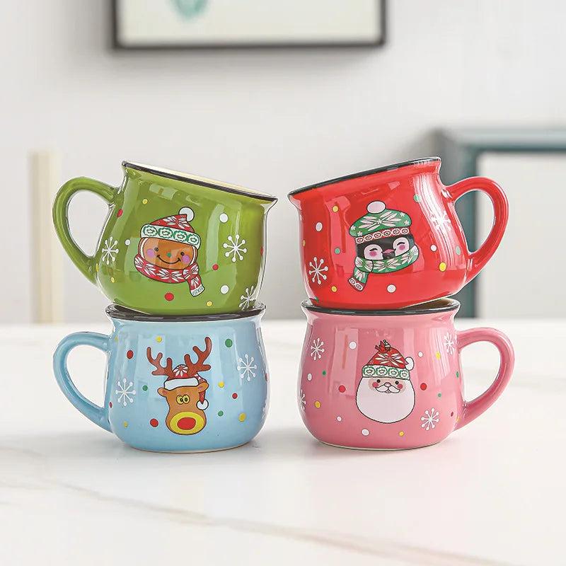 Ceramic Christmas Cartoon Coffee Mug 150ml by HitMyNeed