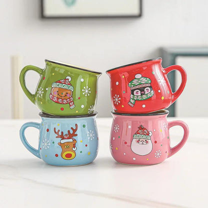 Ceramic Christmas Cartoon Coffee Mug 150ml by HitMyNeed