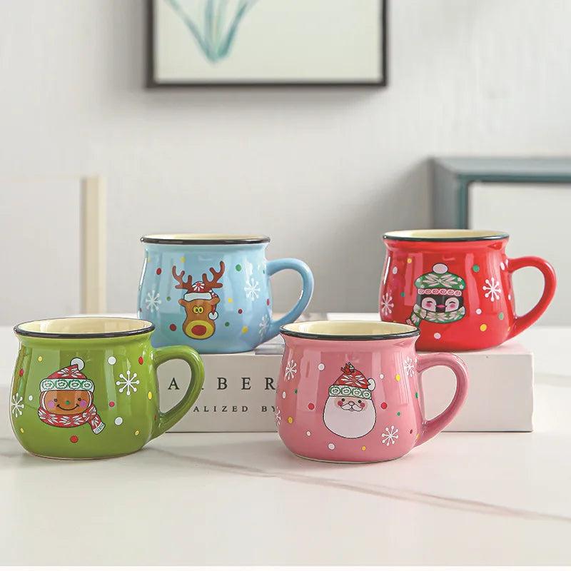 Ceramic Christmas Cartoon Coffee Mug 150ml by HitMyNeed
