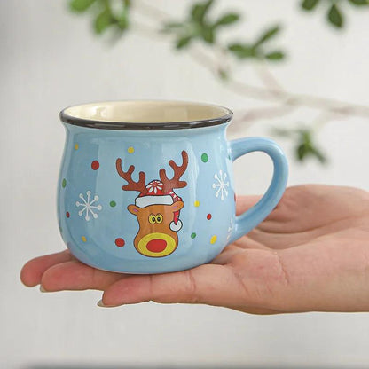 Ceramic Christmas Cartoon Coffee Mug 150ml by HitMyNeed