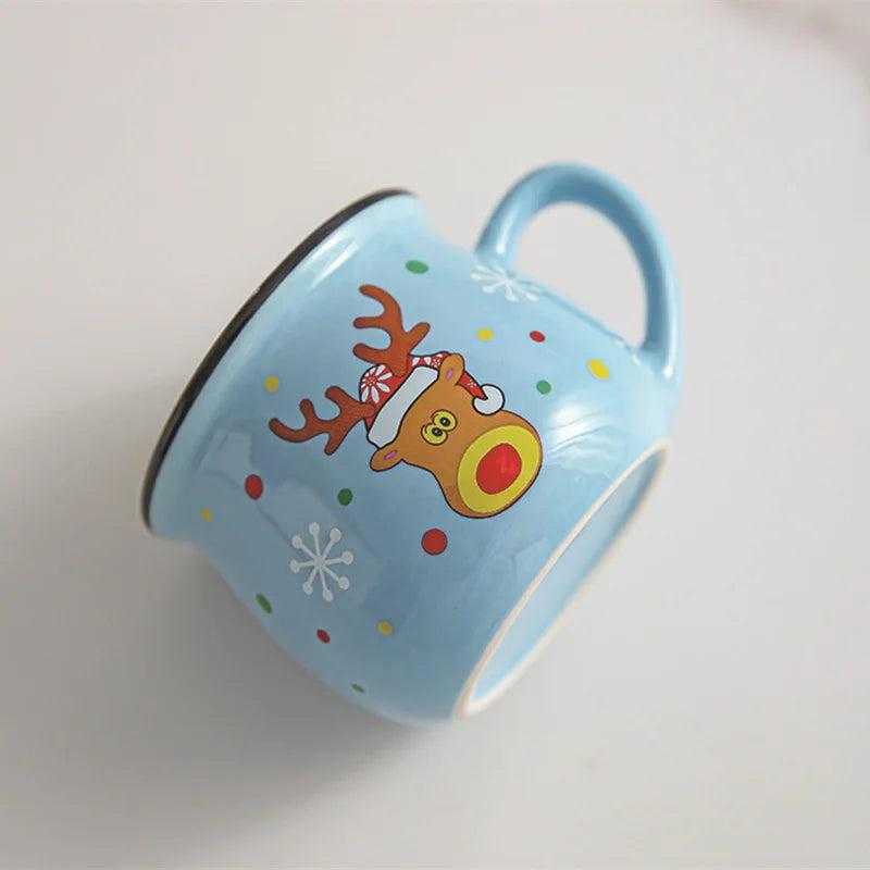 Ceramic Christmas Cartoon Coffee Mug 150ml by HitMyNeed
