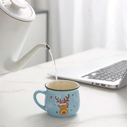 Ceramic Christmas Cartoon Coffee Mug 150ml by HitMyNeed