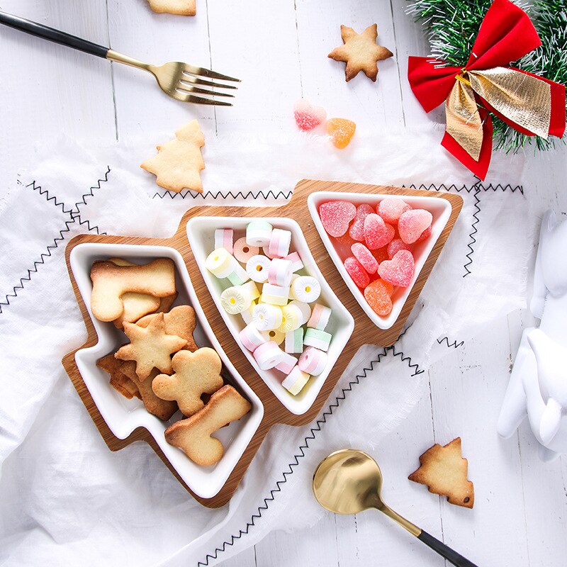 Ceramic Christmas Tree Serving Plate Set by HitMyNeed