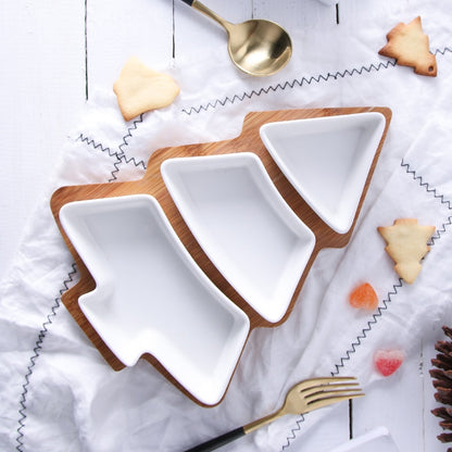 Ceramic Christmas Tree Serving Plate Set by HitMyNeed