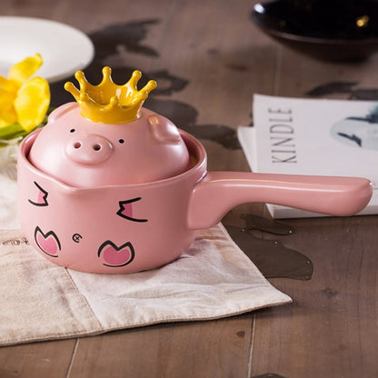 Ceramic Cooking Pot with Pig Lid, 1L by HitMyNeed