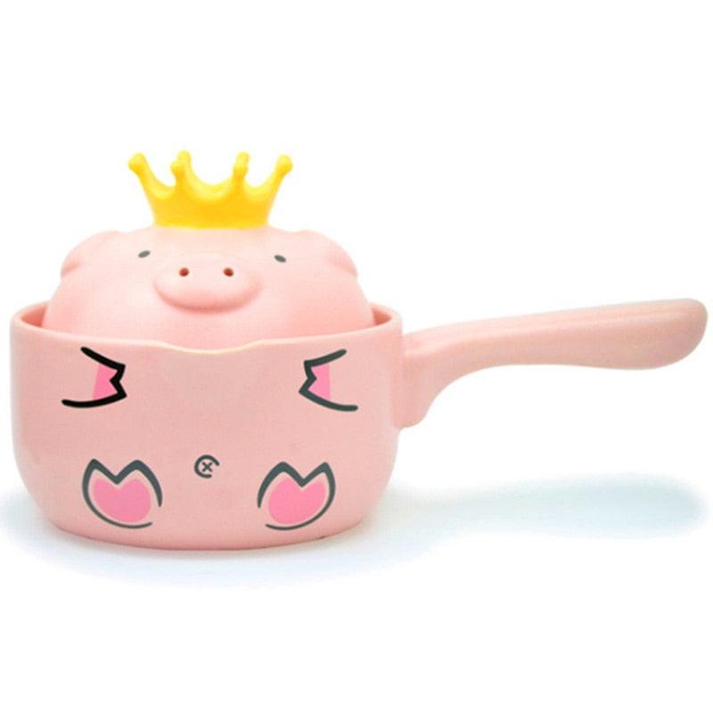 Ceramic Cooking Pot with Pig Lid, 1L by HitMyNeed