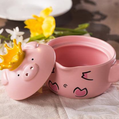 Ceramic Cooking Pot with Pig Lid, 1L by HitMyNeed