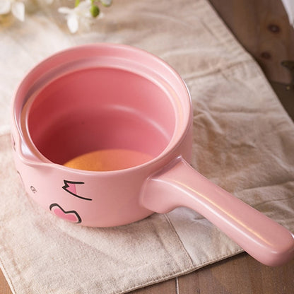 Ceramic Cooking Pot with Pig Lid, 1L by HitMyNeed