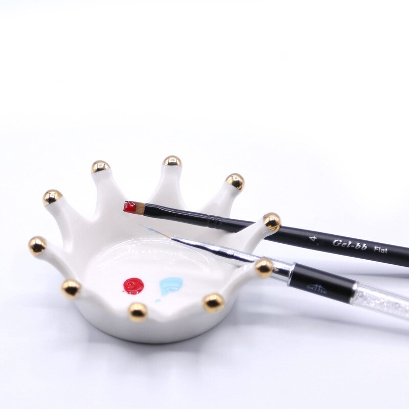 Ceramic Crown Paintbrush Rest Holder by HitMyNeed