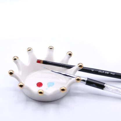 Ceramic Crown Paintbrush Rest Holder by HitMyNeed