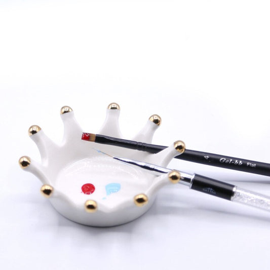 Ceramic Crown Paintbrush Rest Holder by HitMyNeed