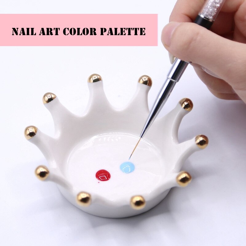 Ceramic Crown Paintbrush Rest Holder by HitMyNeed