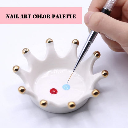 Ceramic Crown Paintbrush Rest Holder by HitMyNeed