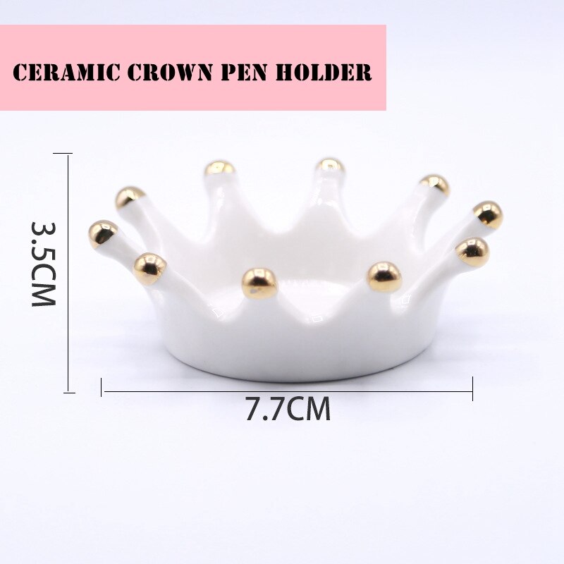 Ceramic Crown Paintbrush Rest Holder by HitMyNeed