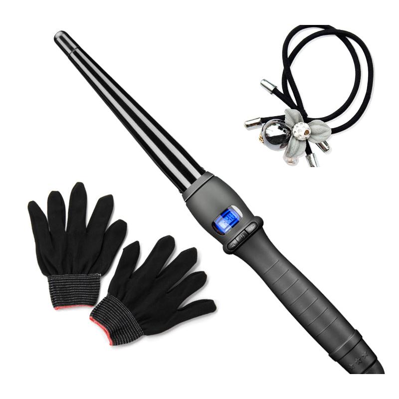 Ceramic Curling Iron Hair Wand with LCD Control by HitMyNeed