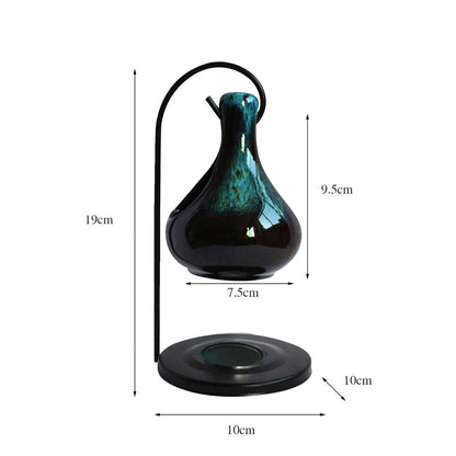 Ceramic Essential Oil Burner & Tealight Wax Warmer blue-b by HitMyNeed