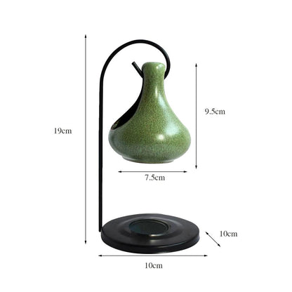 Ceramic Essential Oil Burner & Tealight Wax Warmer green-b by HitMyNeed