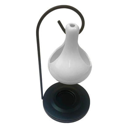 Ceramic Essential Oil Burner & Tealight Wax Warmer white-b by HitMyNeed