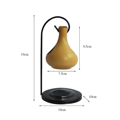 Ceramic Essential Oil Burner & Tealight Wax Warmer yellow-b by HitMyNeed