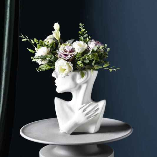 Ceramic European Head Planter Vase 21cm by HitMyNeed