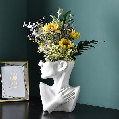 Ceramic European Head Planter Vase 21cm by HitMyNeed