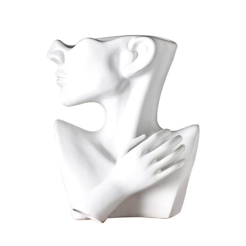 Ceramic European Head Planter Vase 21cm by HitMyNeed