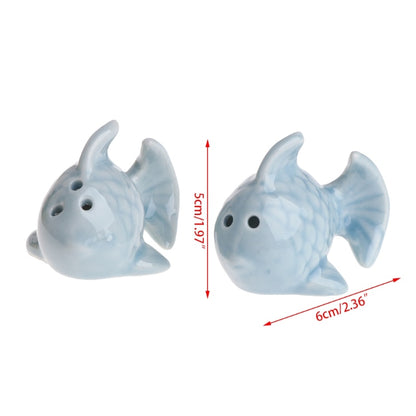 Ceramic Fish Salt and Pepper Shaker Set, 2-Piece by HitMyNeed
