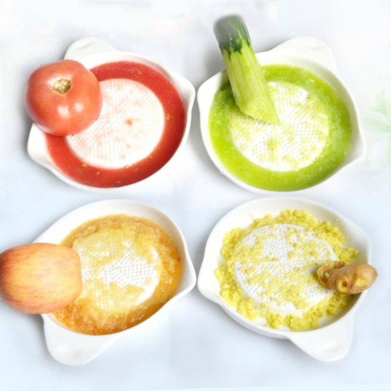 Ceramic Garlic Grater Plate for Kitchen Prep by HitMyNeed