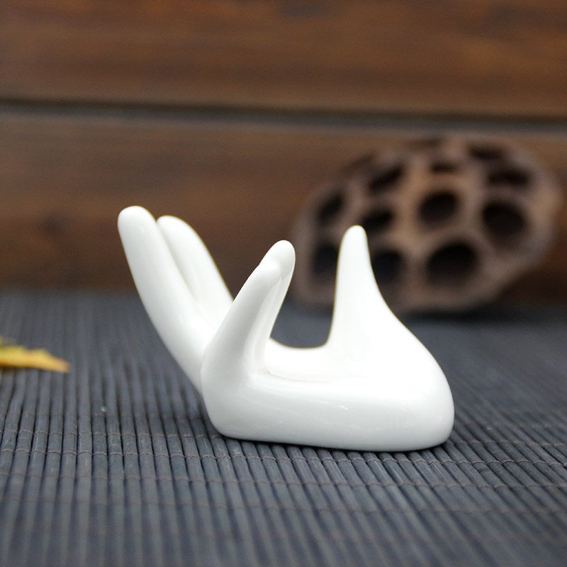 Ceramic Hand-Shaped Egg Holder Stand by HitMyNeed