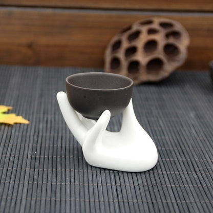 Ceramic Hand-Shaped Egg Holder Stand by HitMyNeed