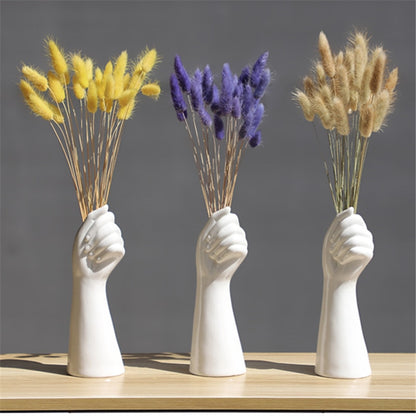 Ceramic Hand Vase for Fresh & Dried Flowers by HitMyNeed