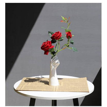 Ceramic Hand Vase for Fresh & Dried Flowers by HitMyNeed