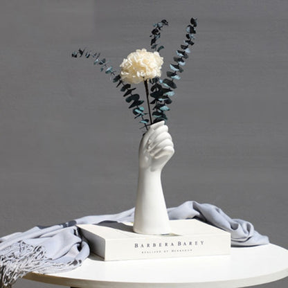 Ceramic Hand Vase for Fresh & Dried Flowers by HitMyNeed