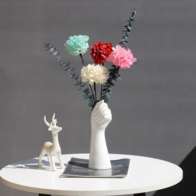 Ceramic Hand Vase for Fresh & Dried Flowers by HitMyNeed
