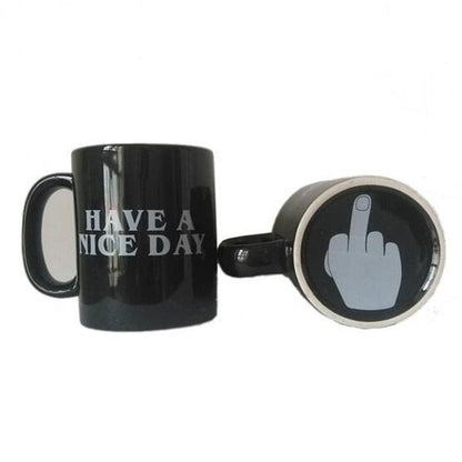 Ceramic Have a Nice Day Middle Finger Mug 300ml by HitMyNeed