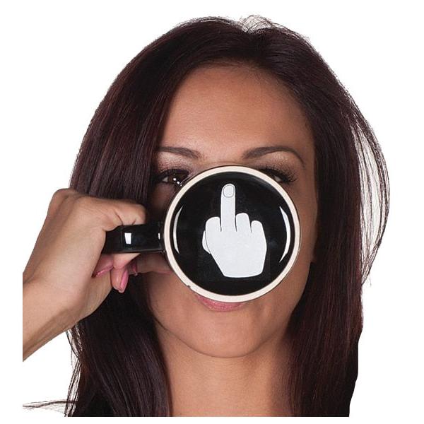 Ceramic Have a Nice Day Middle Finger Mug 300ml by HitMyNeed