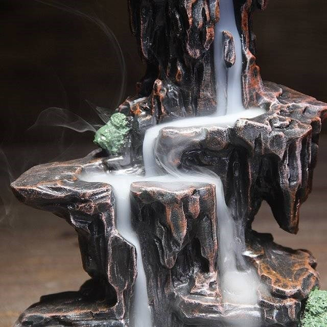 Ceramic Incense Smoke Waterfall Burner with Cones by HitMyNeed