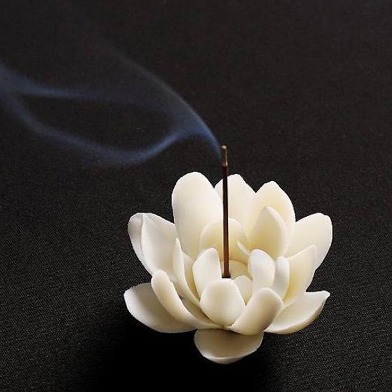 Ceramic Lotus Flower Incense Burner Holder by HitMyNeed
