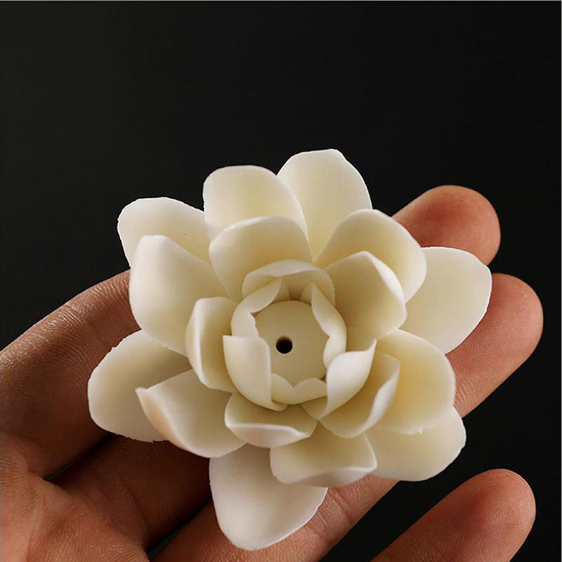 Ceramic Lotus Flower Incense Burner Holder by HitMyNeed