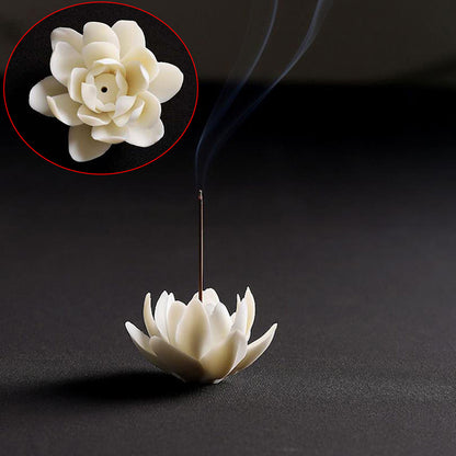 Ceramic Lotus Flower Incense Burner Holder by HitMyNeed